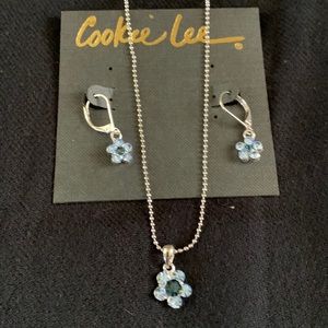 Cookie Lee little girl necklace and earrings set